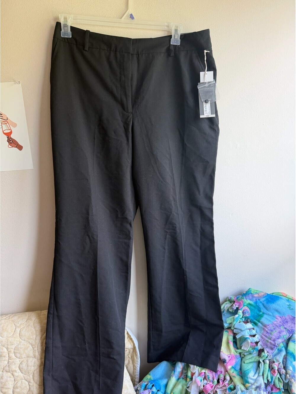 Worthington Women's 14 Short, High Rise Black Dress Pants NWT